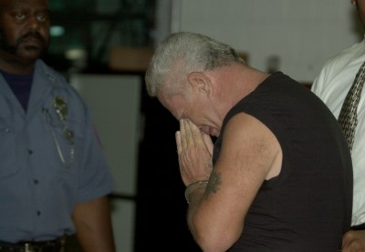 Fugitive Elmer Edward Solly reacts as he is escorted into New Jersey State Prison in Trenton. (John O'Boyle/The Star-Ledger)
